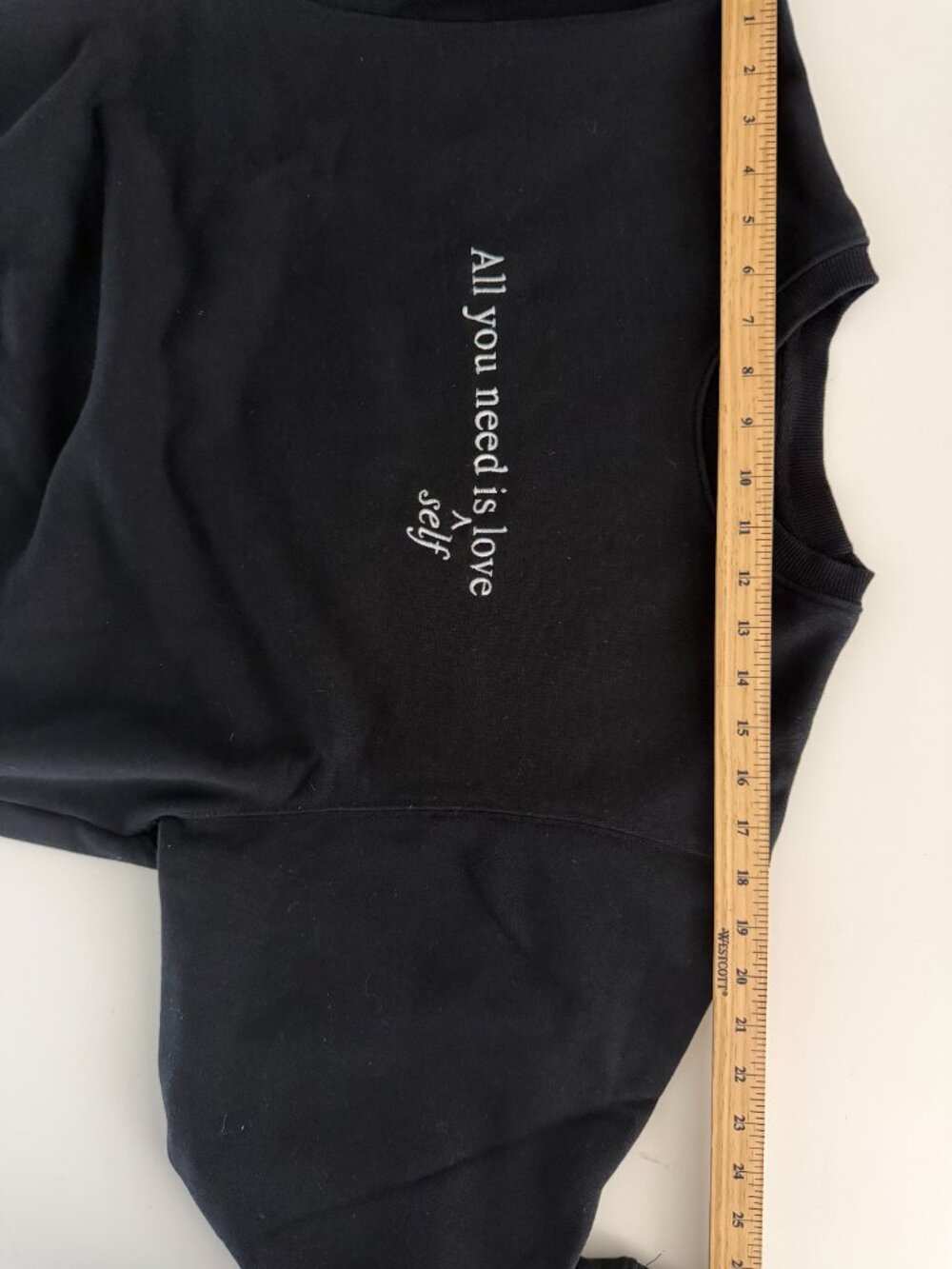 Brunette The Label "All You Need" Crew Neck Sweater - S/M - Black - Picture 4 of 9